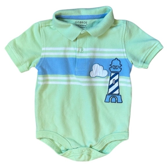George Other - Vintage Baby Boy Lighthouse Romper One Piece Size 3-6 Months